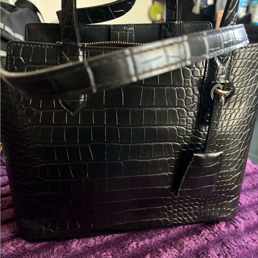 Crocodile Embossed Handbag